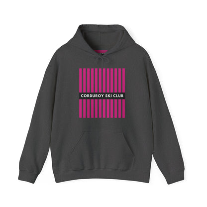 Corduroy Ski Club Pink Logo Hoodie Sweatshirt