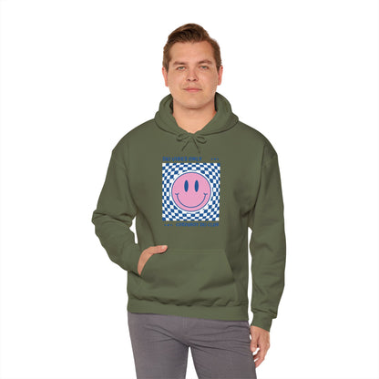 Ski Vibes Only Pink Smiley Face Hoodie Sweatshirt