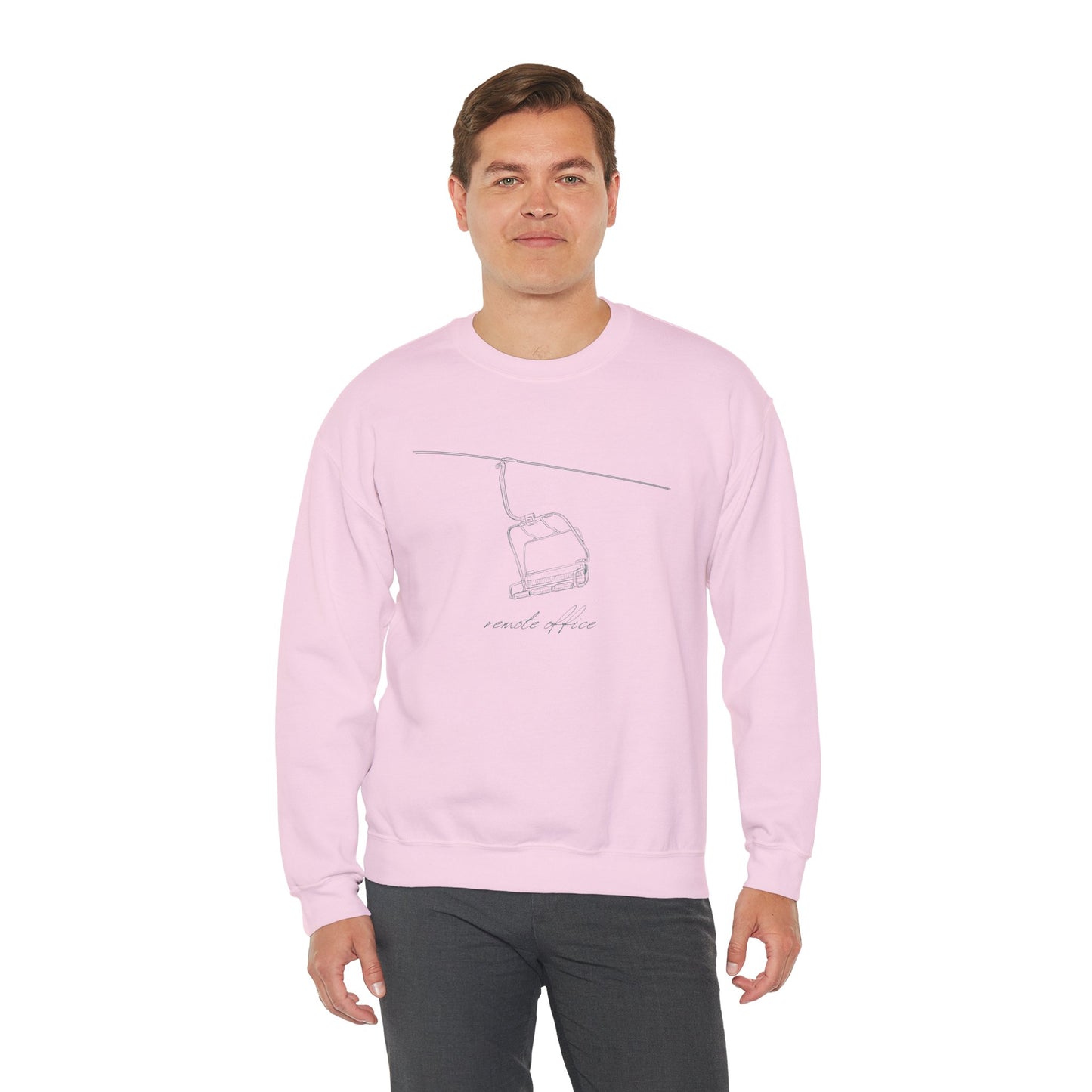 Remote Office Ski Lift Crewneck Sweatshirt