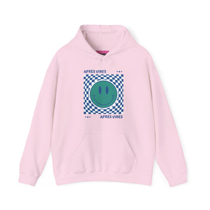 Après Vibes Teal Smiley Face Hoodie Sweatshirt