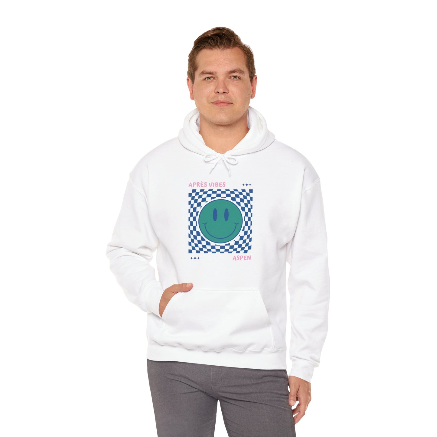 Après Vibes Aspen Smiley Face Hoodie Sweatshirt