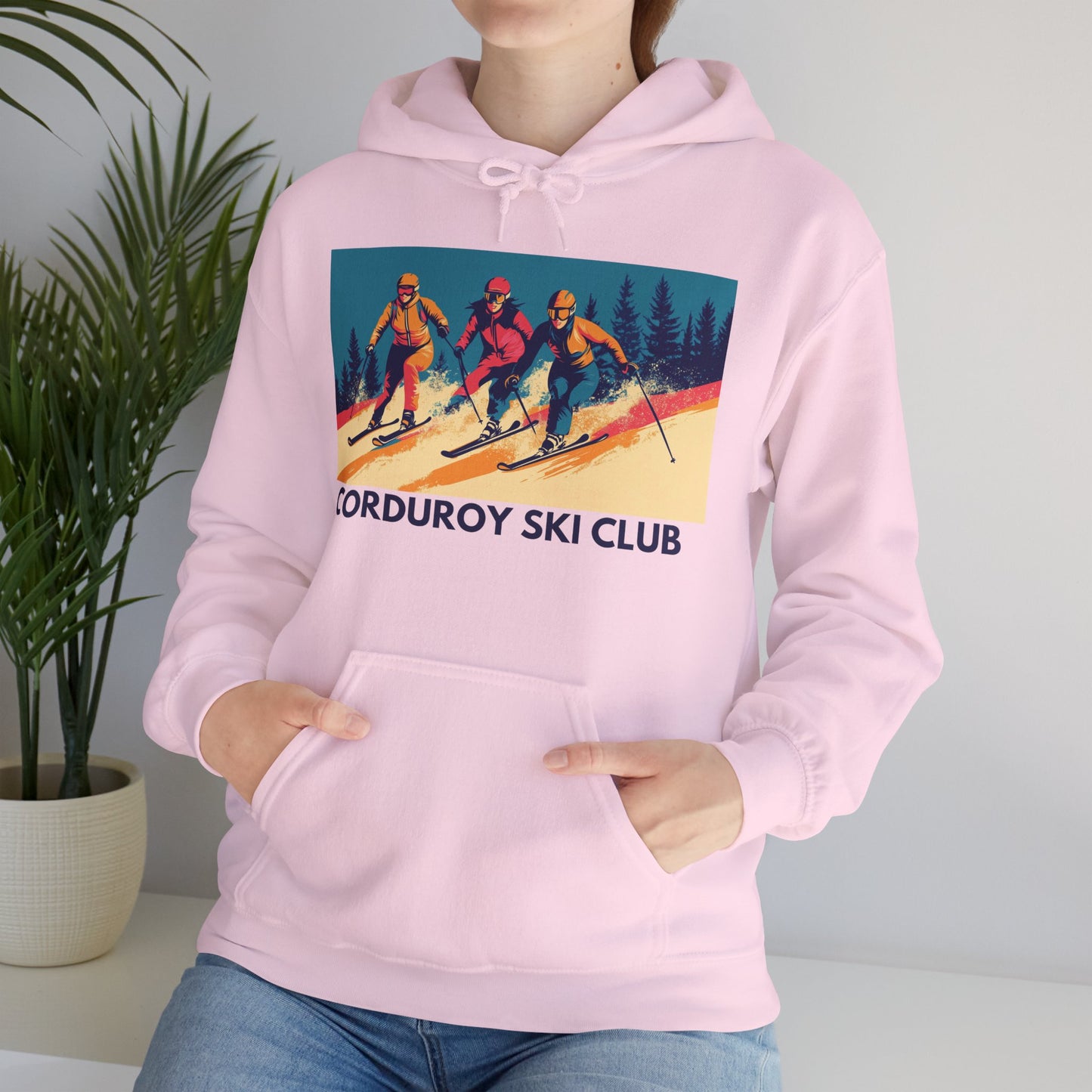 Three Skiers Hoodie Sweatshirt