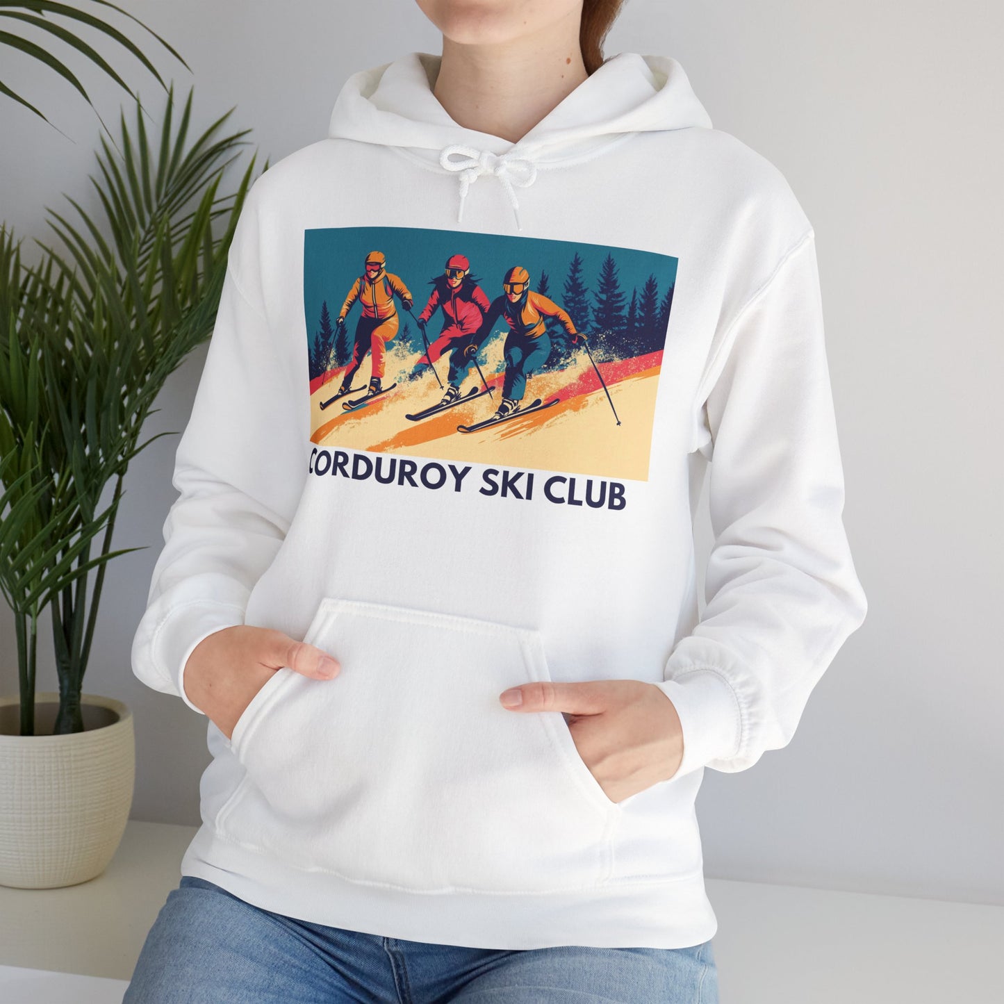 Three Skiers Hoodie Sweatshirt
