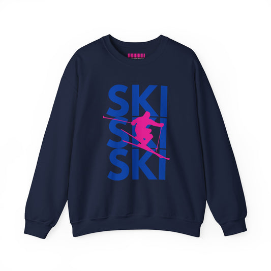 SKI SKI SKI Skier Crewneck Sweatshirt