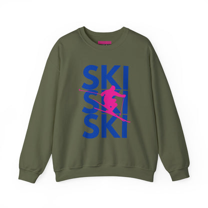 SKI SKI SKI Skier Crewneck Sweatshirt