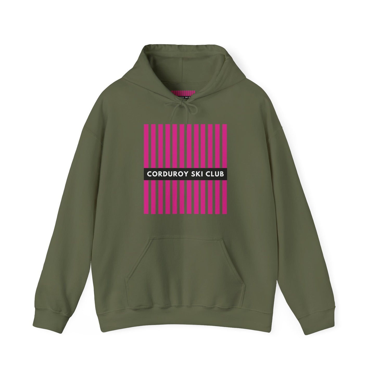 Corduroy Ski Club Pink Logo Hoodie Sweatshirt