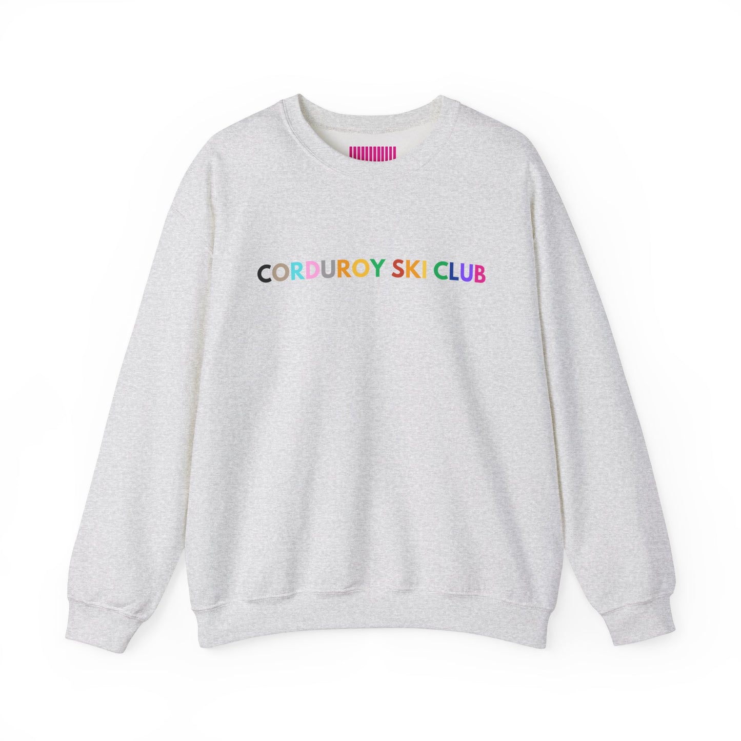 Corduroy Ski Club Rainbow Font Crewneck Sweatshirt