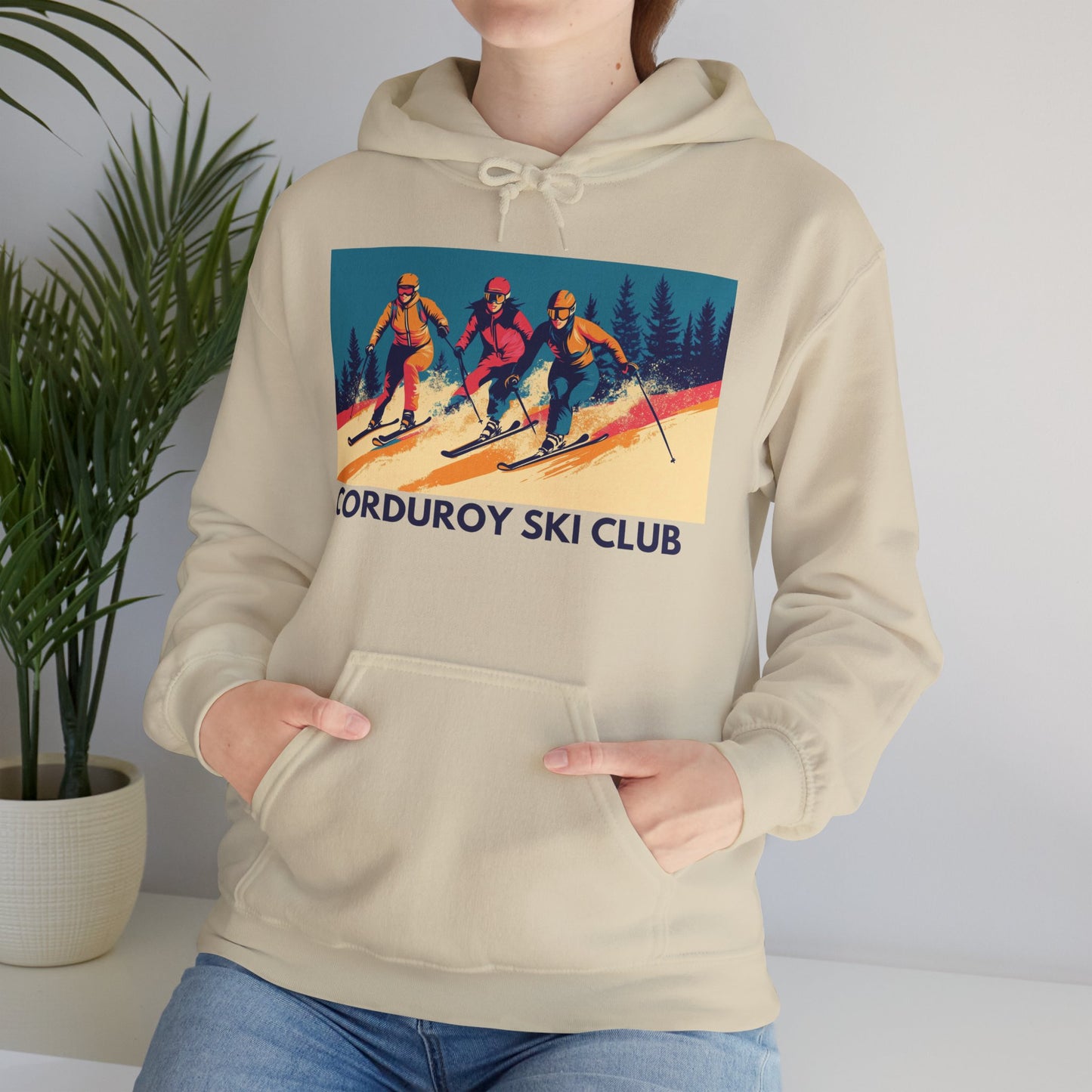 Three Skiers Hoodie Sweatshirt