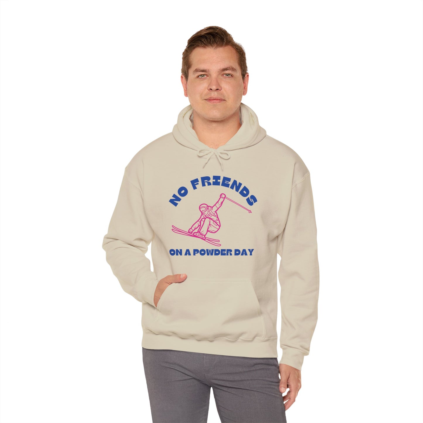 No Friends On a Powder Day Hoodie Sweatshirt