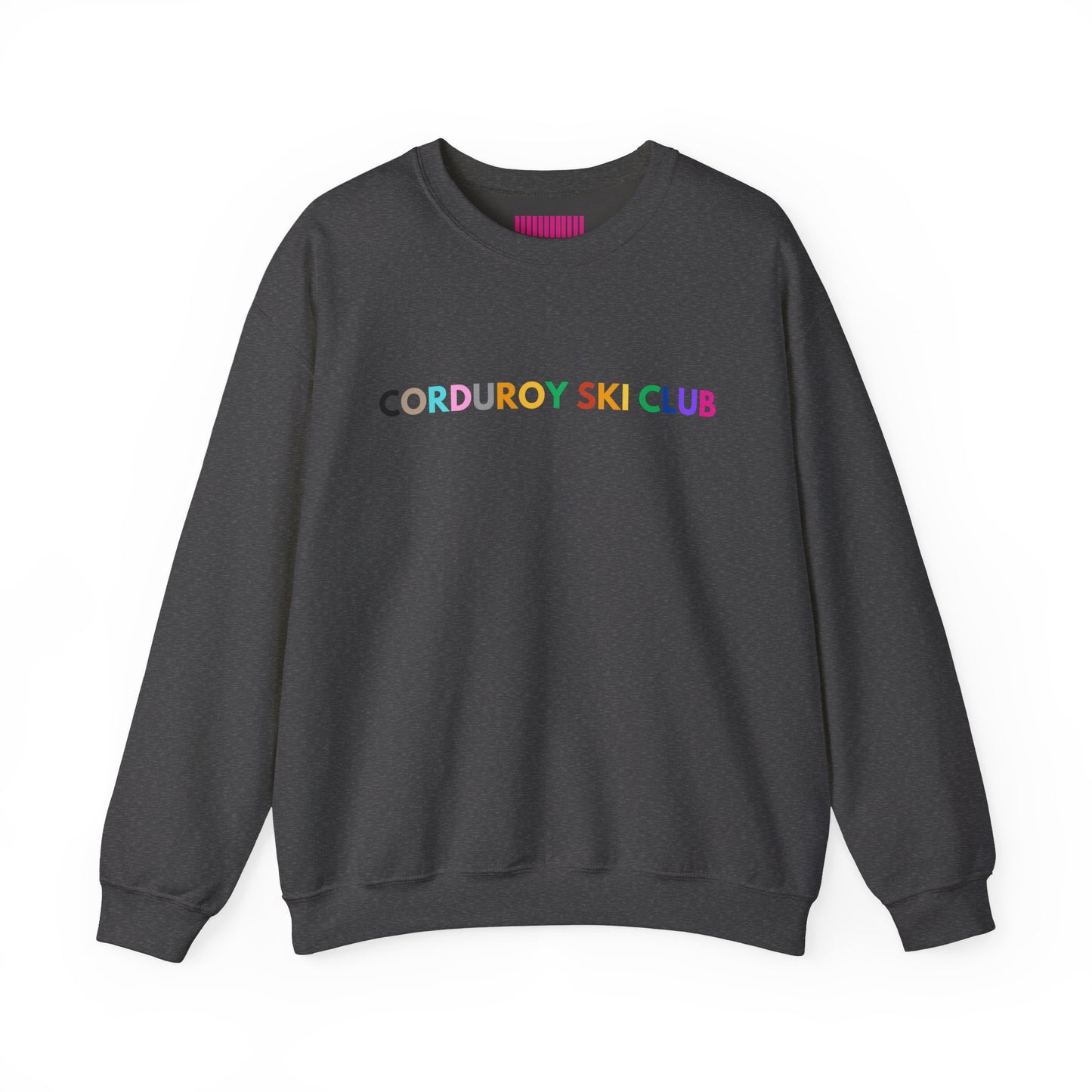 Corduroy Ski Club Rainbow Font Crewneck Sweatshirt