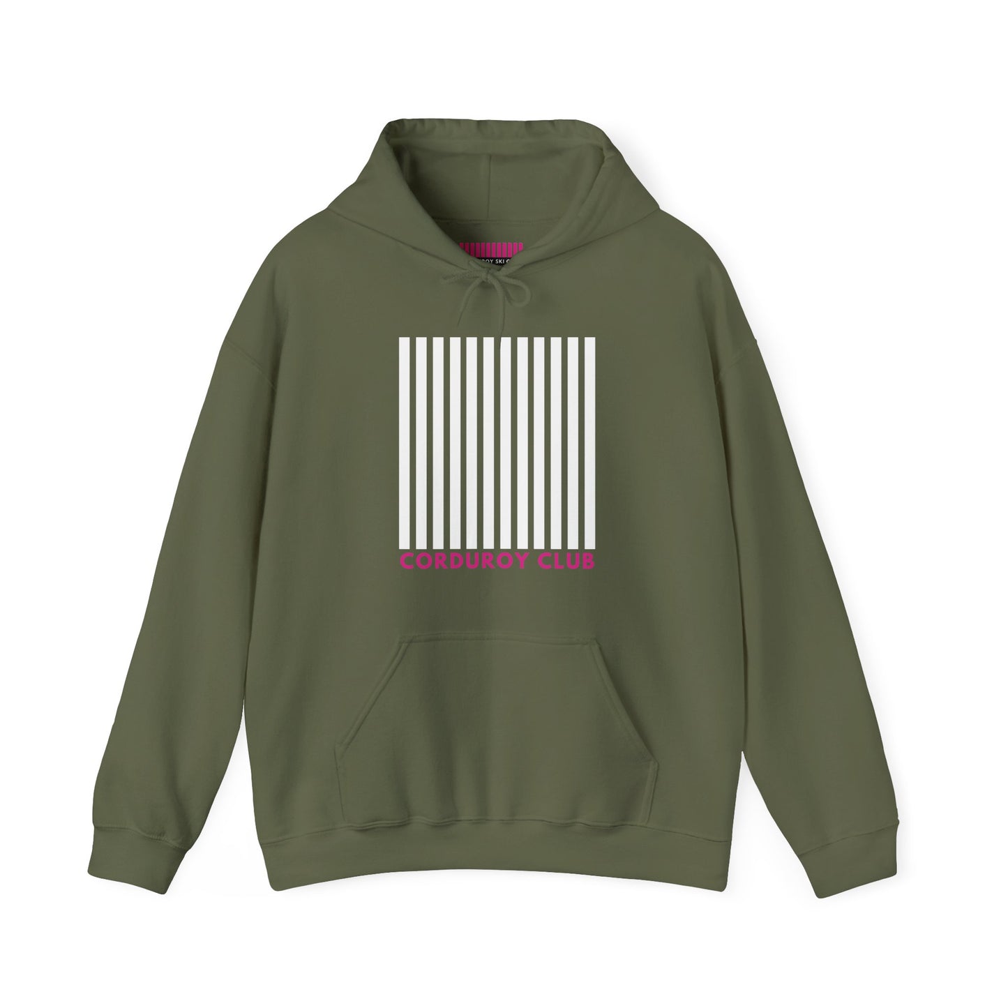 Corduroy Club White Logo Hoodie Sweatshirt