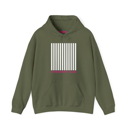 Corduroy Club White Logo Hoodie Sweatshirt