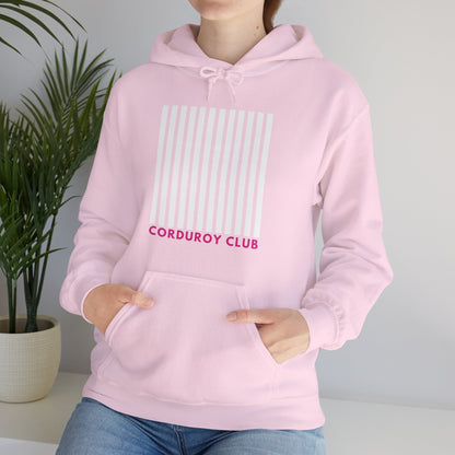 Corduroy Club White Logo Hoodie Sweatshirt