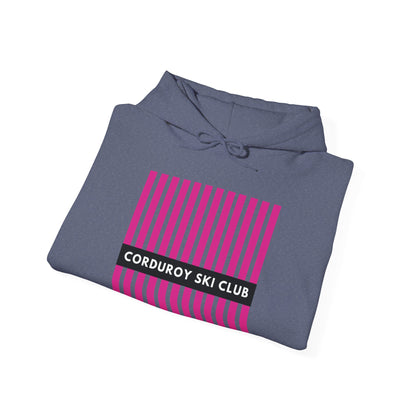 Corduroy Ski Club Pink Logo Hoodie Sweatshirt