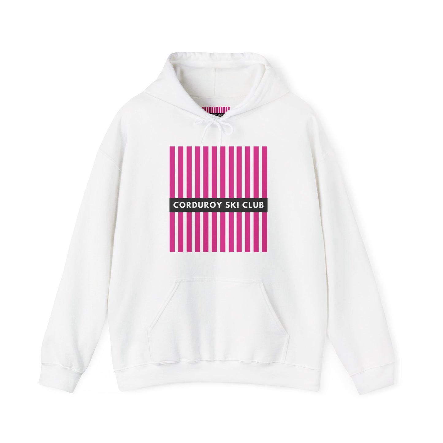 Corduroy Ski Club Pink Logo Hoodie Sweatshirt