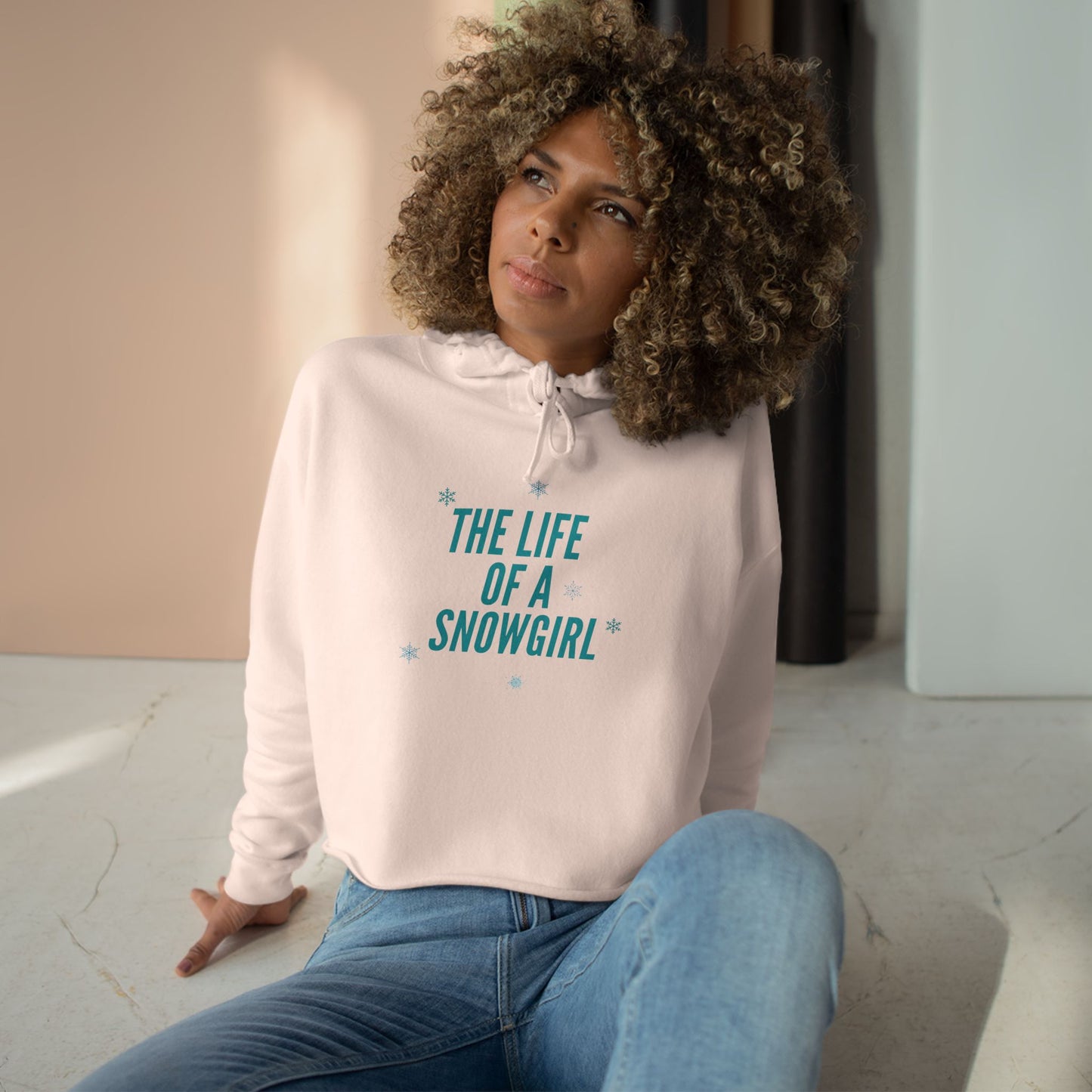 The Life of a Snowgirl Crop Hoodie