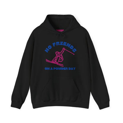 No Friends On a Powder Day Hoodie Sweatshirt