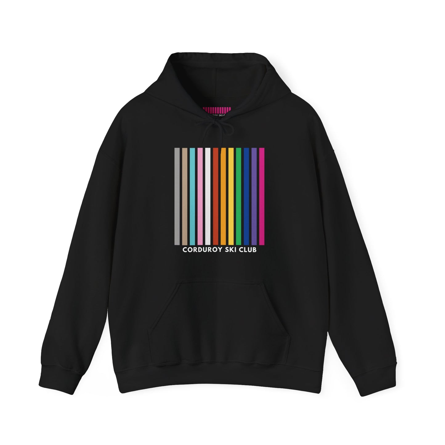 Corduroy Ski Club Logo Rainbow Hoodie Sweatshirt