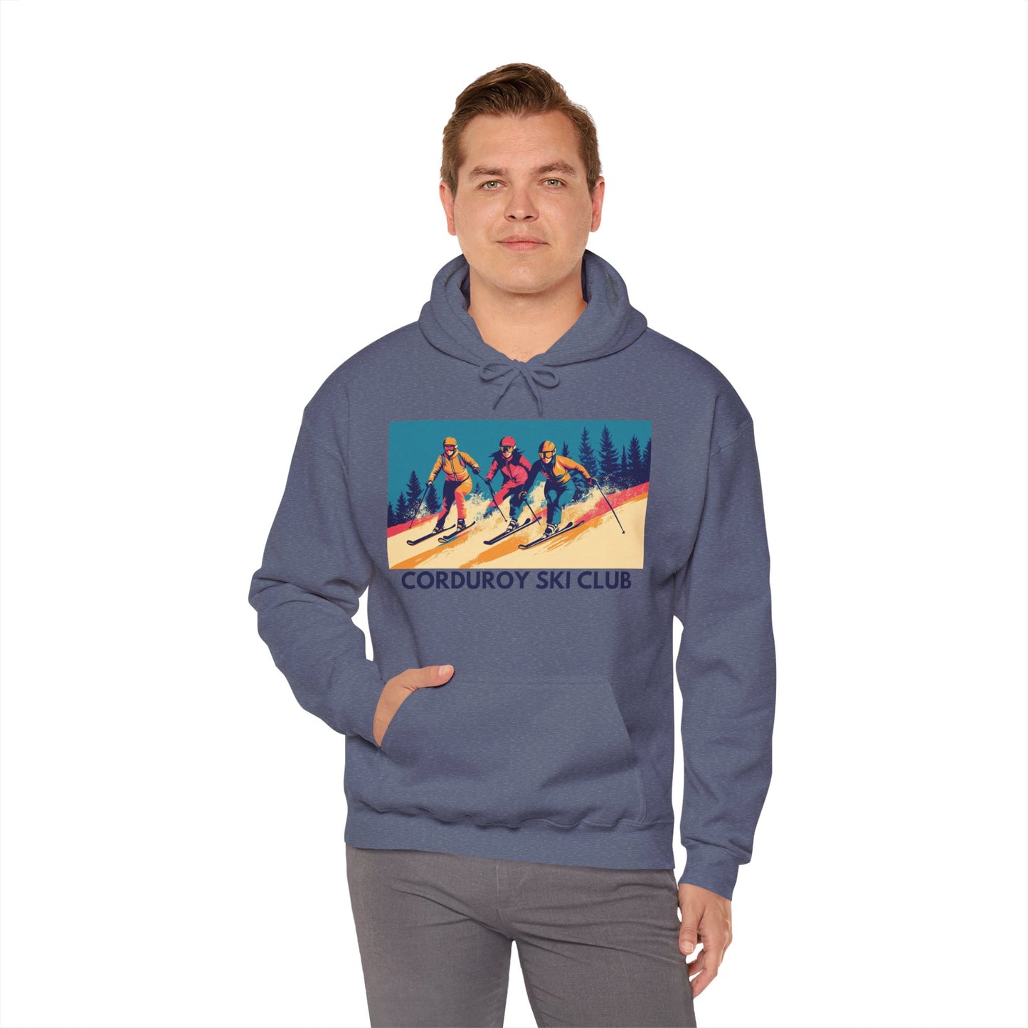 Three Skiers Hoodie Sweatshirt