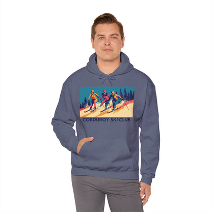 Three Skiers Hoodie Sweatshirt