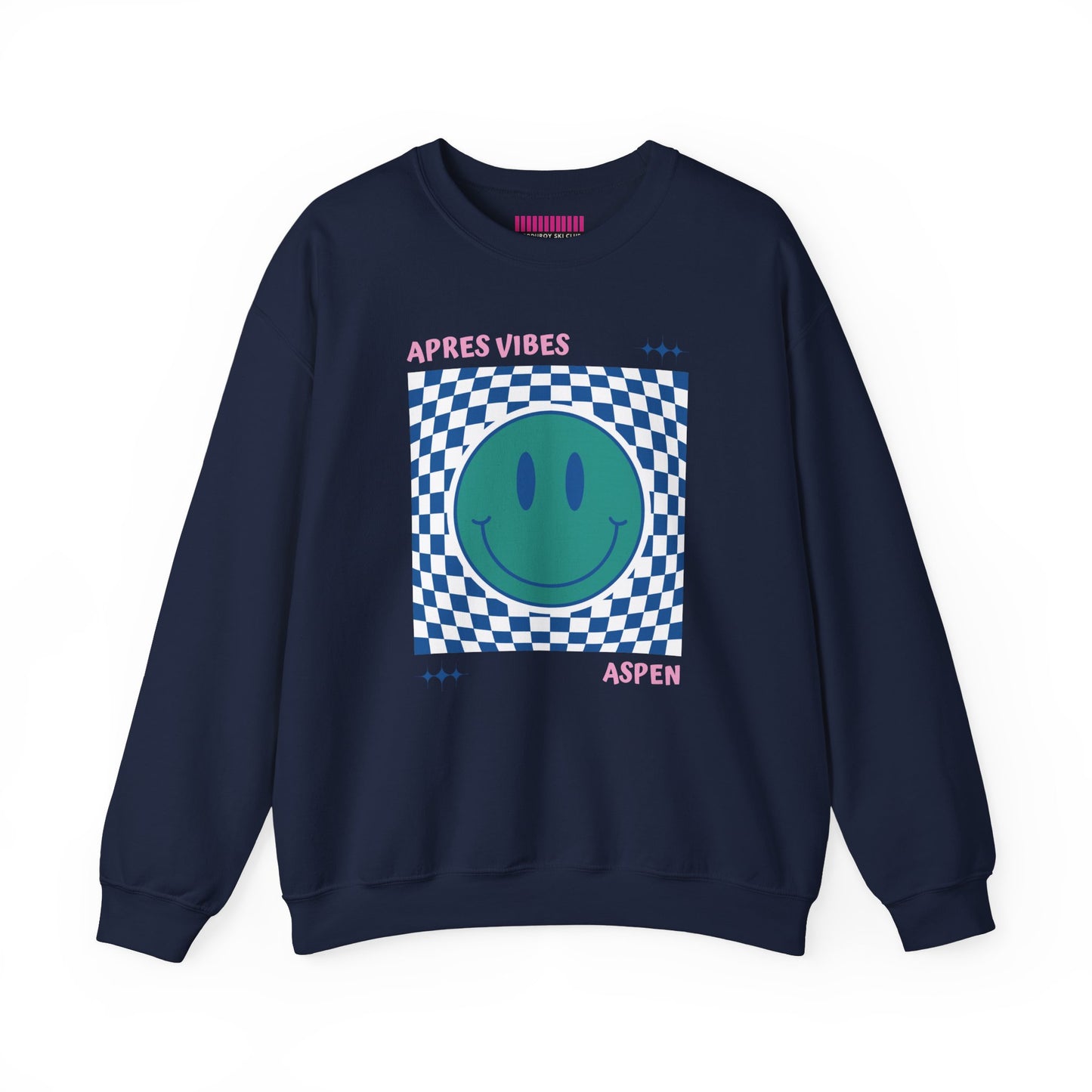 Après Vibes Aspen Smiley Face Crewneck Sweatshirt