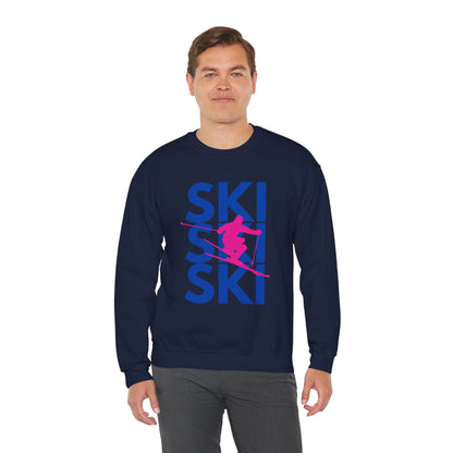 SKI SKI SKI Skier Crewneck Sweatshirt