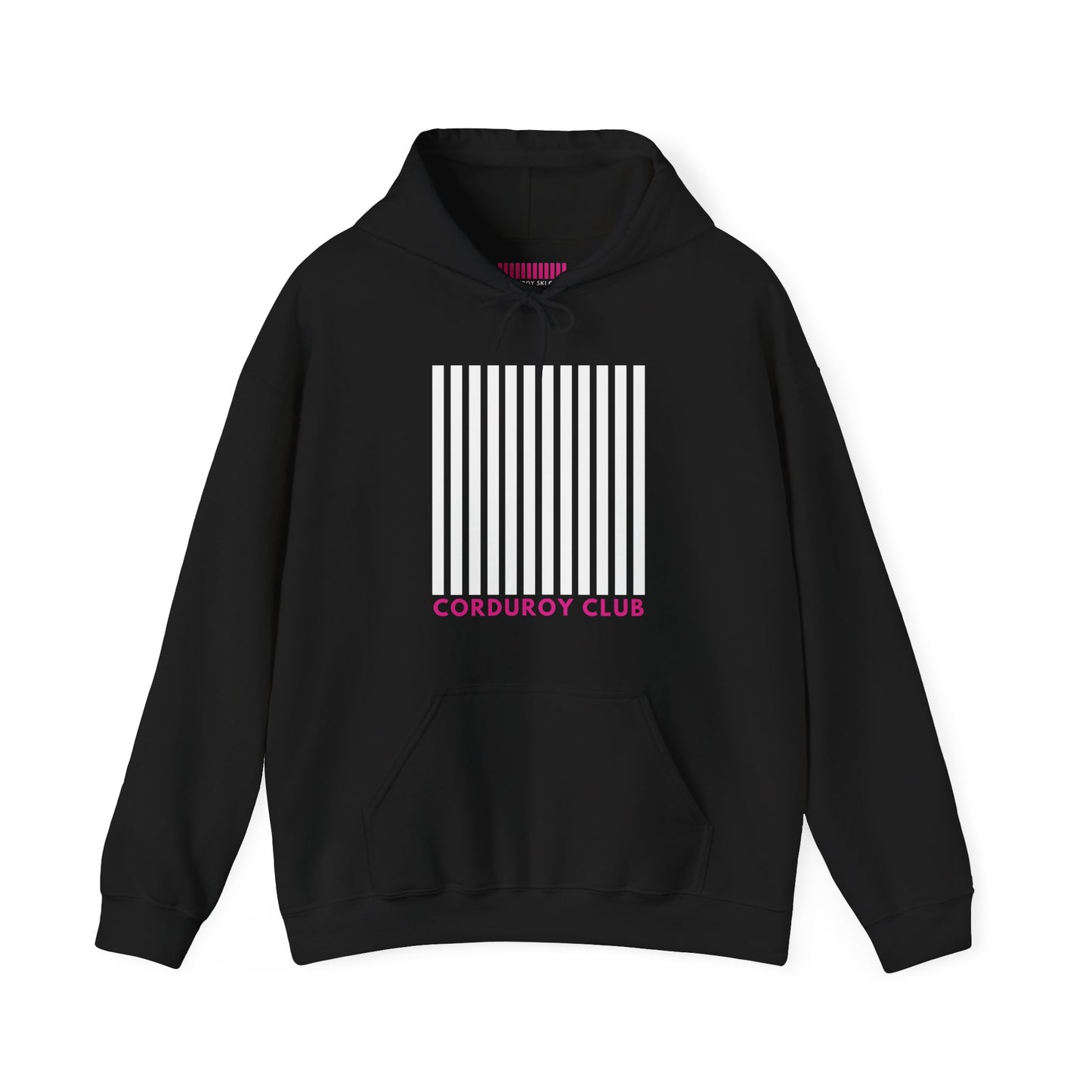 Corduroy Club White Logo Hoodie Sweatshirt
