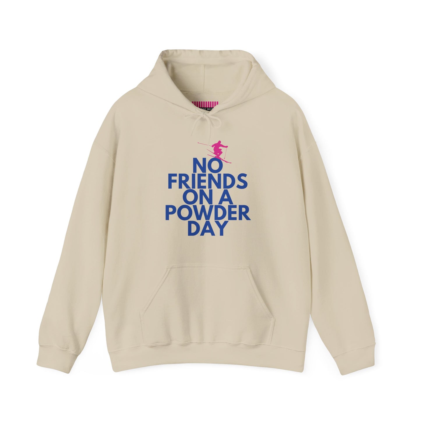 No Friends on a Powder Day Skier  Hoodie Sweatshirt