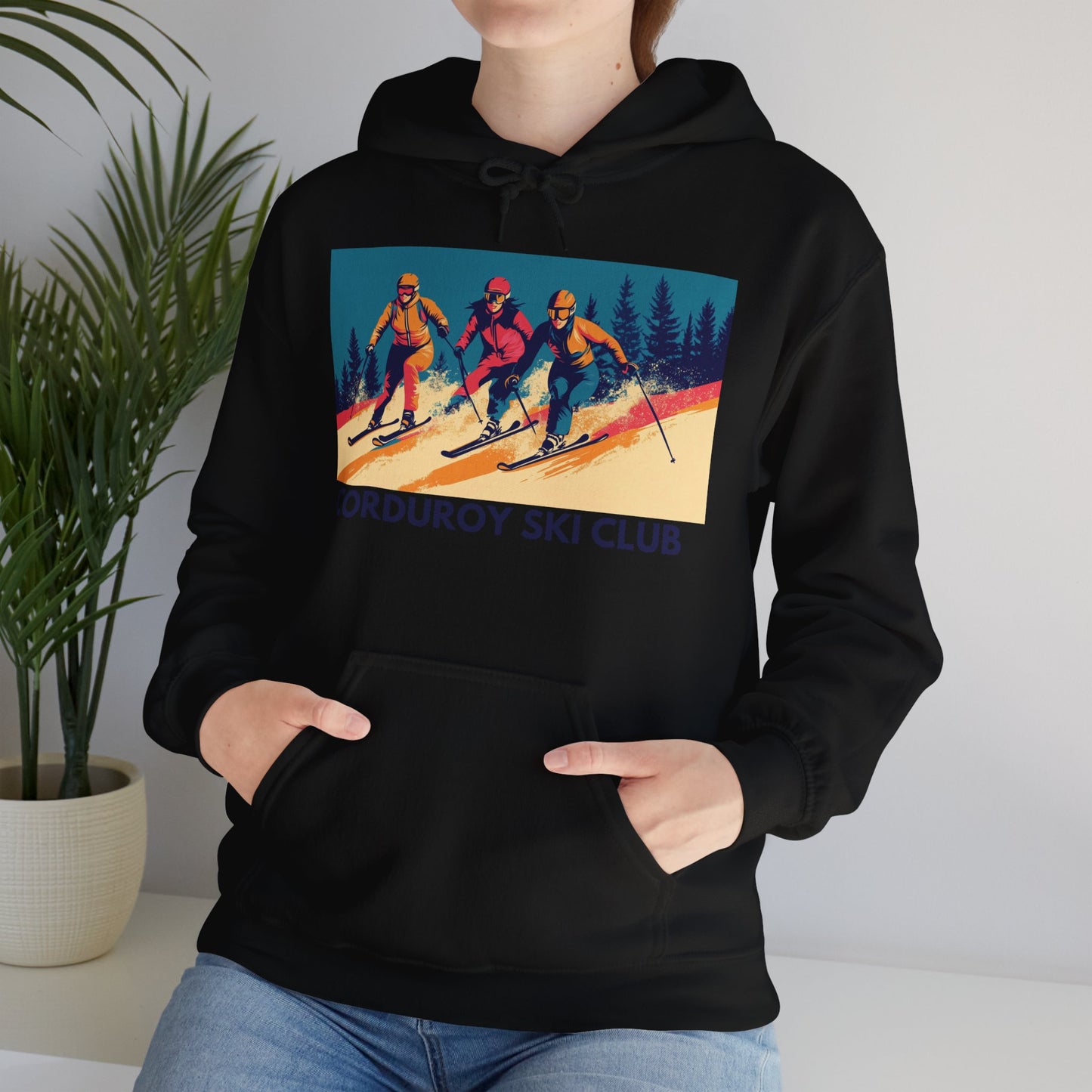Three Skiers Hoodie Sweatshirt