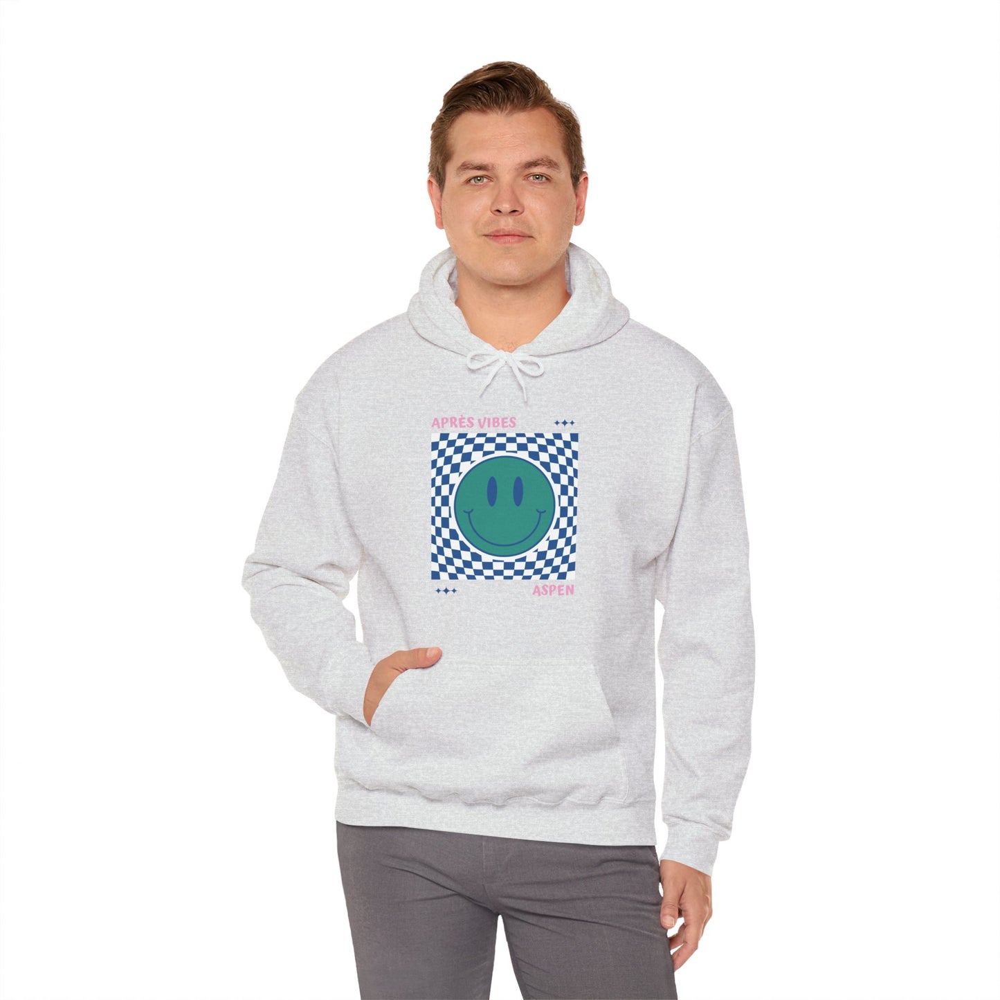 Après Vibes Aspen Smiley Face Hoodie Sweatshirt