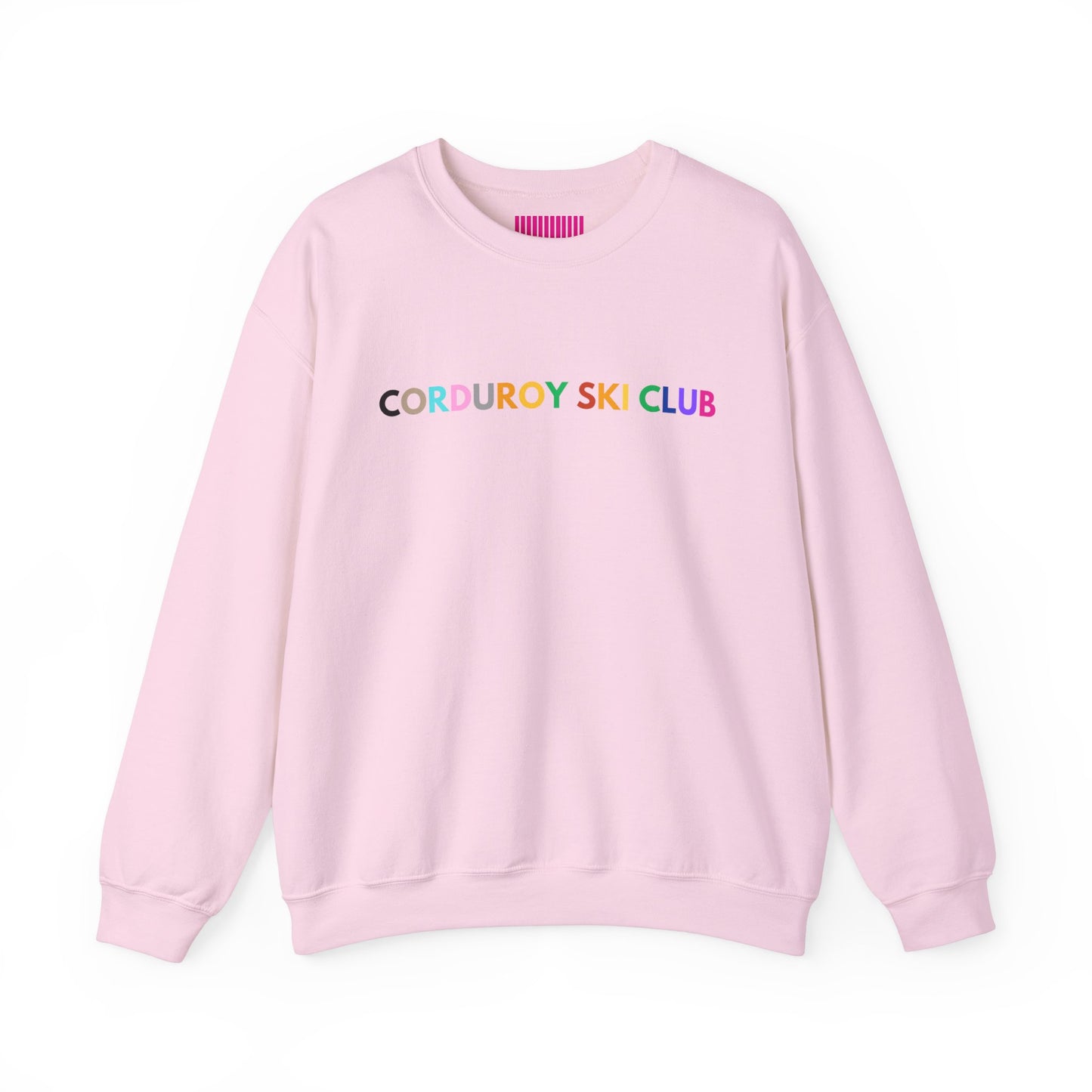 Corduroy Ski Club Rainbow Font Crewneck Sweatshirt