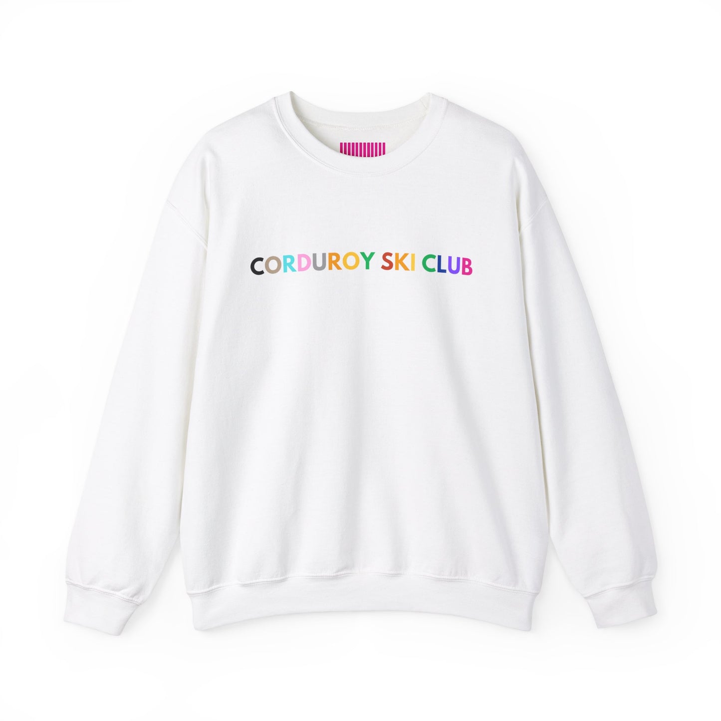Corduroy Ski Club Rainbow Font Crewneck Sweatshirt