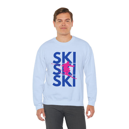 SKI SKI SKI Skier Crewneck Sweatshirt