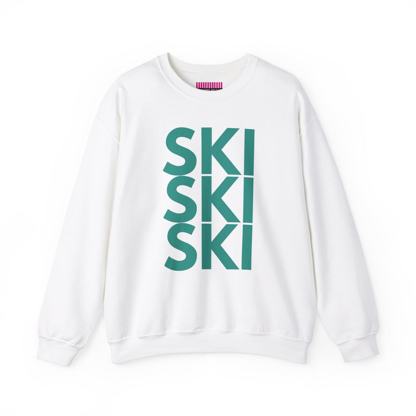 SKI SKI SKI teal blue Crewneck Sweatshirt