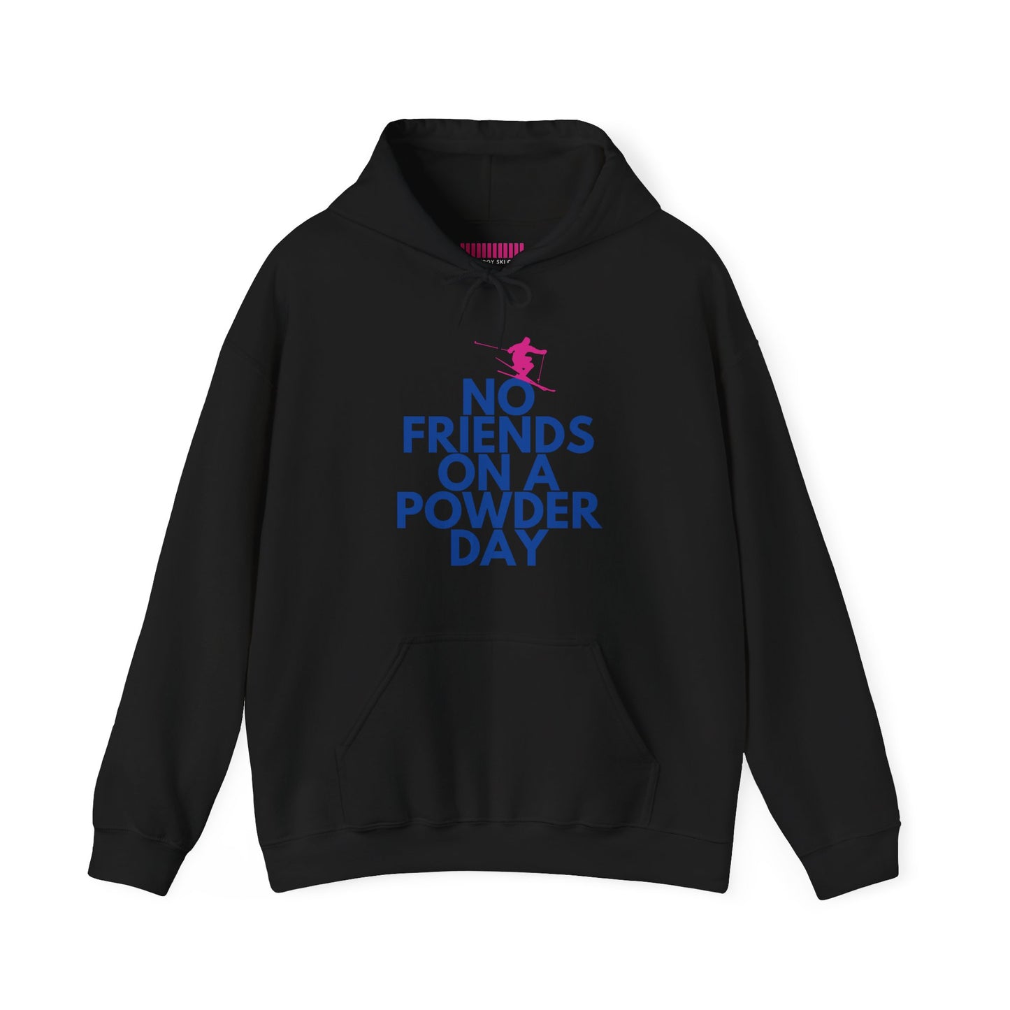 No Friends on a Powder Day Skier  Hoodie Sweatshirt