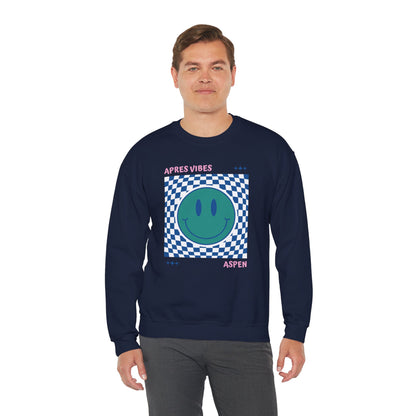 Après Vibes Aspen Smiley Face Crewneck Sweatshirt