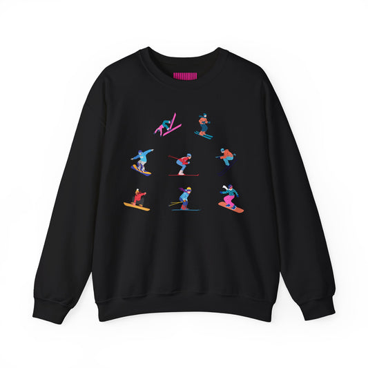 Skiers and Snowboarders Crewneck Sweatshirt