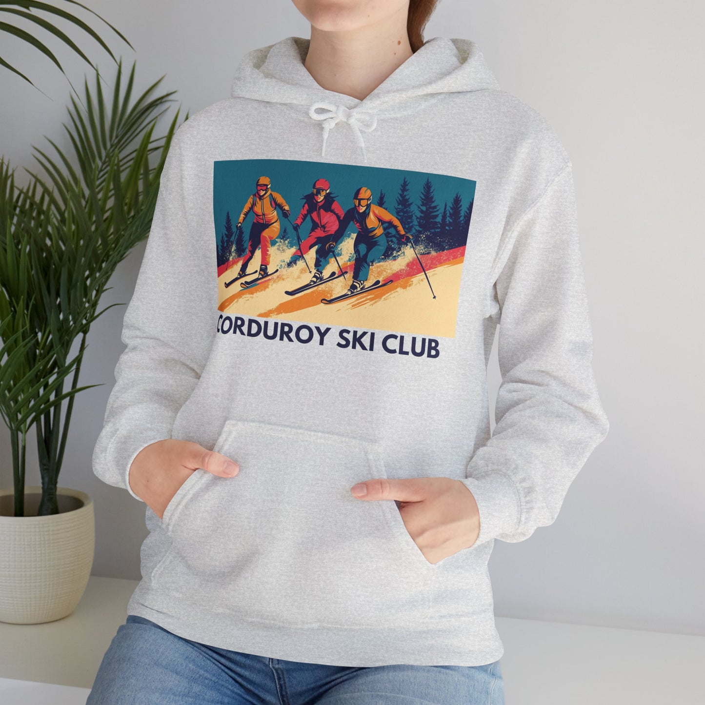 Three Skiers Hoodie Sweatshirt