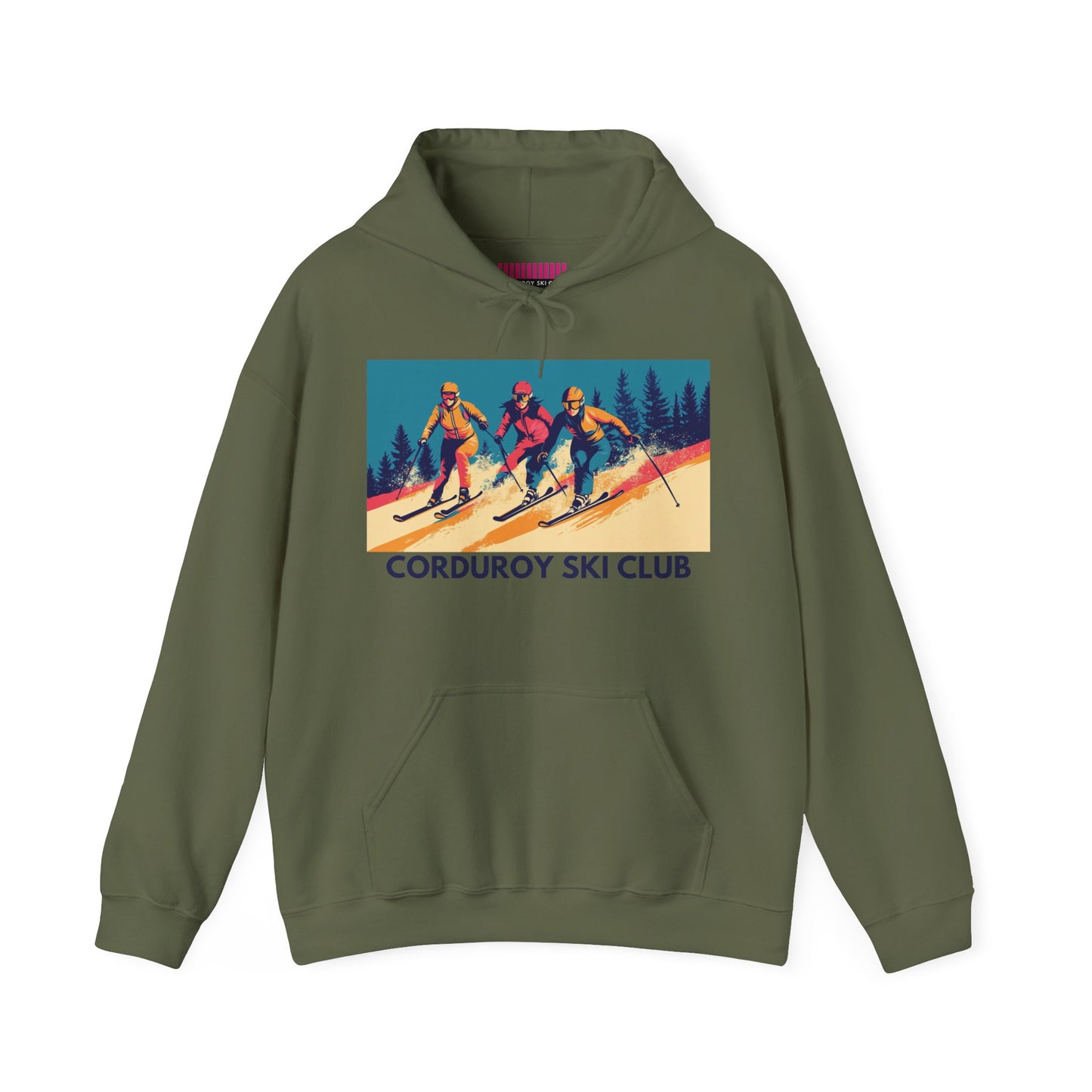 Three Skiers Hoodie Sweatshirt