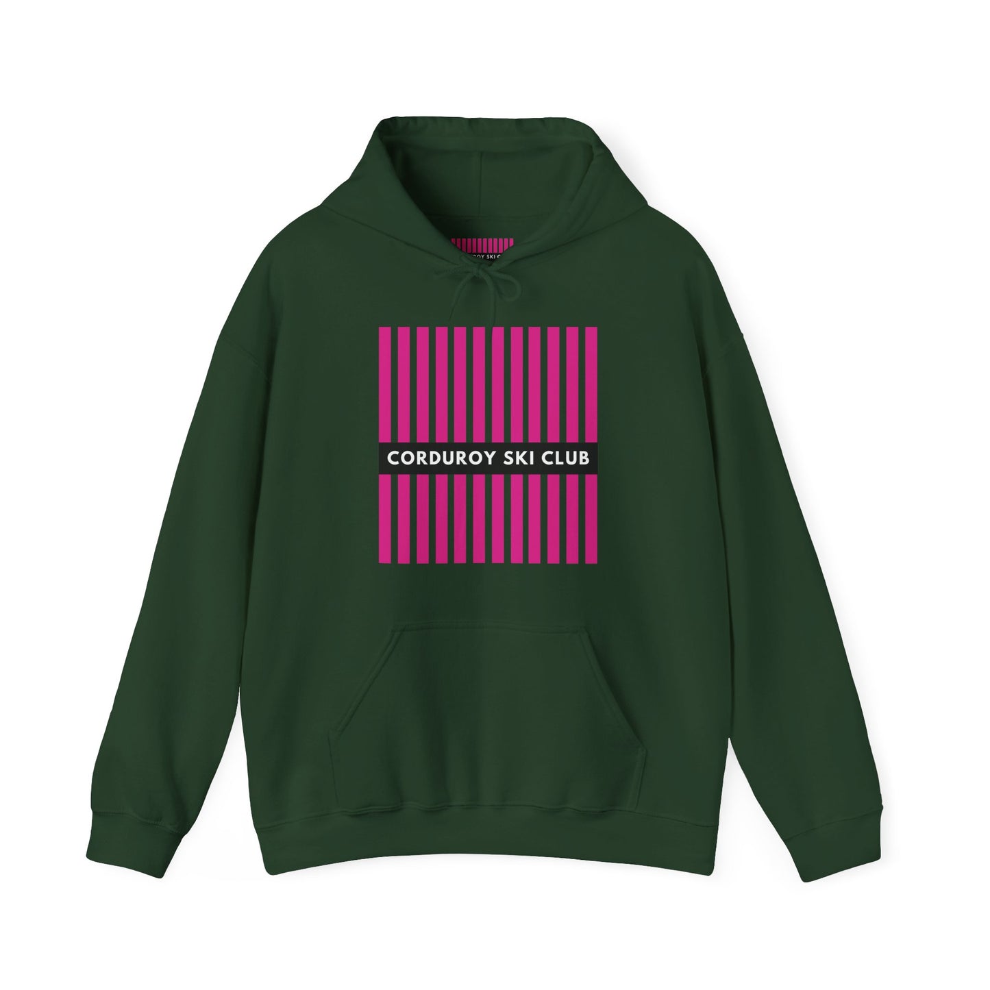 Corduroy Ski Club Pink Logo Hoodie Sweatshirt