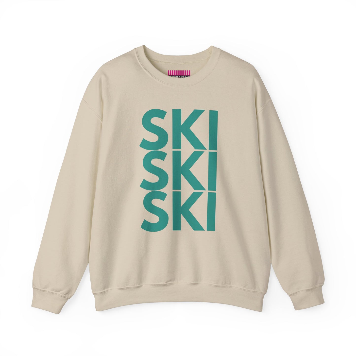 SKI SKI SKI teal blue Crewneck Sweatshirt