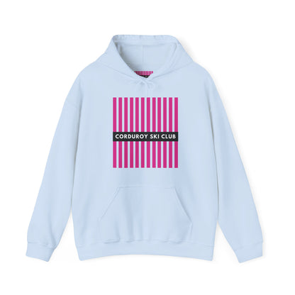 Corduroy Ski Club Pink Logo Hoodie Sweatshirt