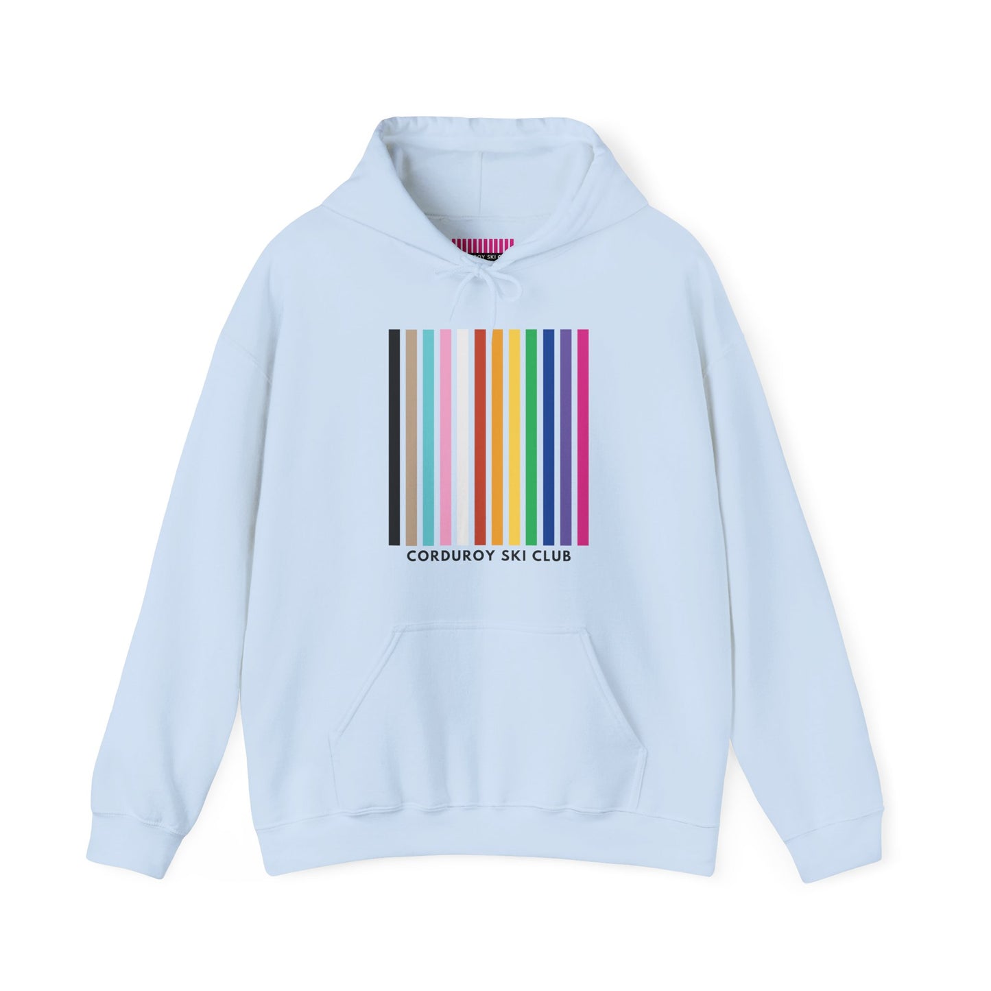 Corduroy Ski Club Logo Rainbow Hoodie Sweatshirt