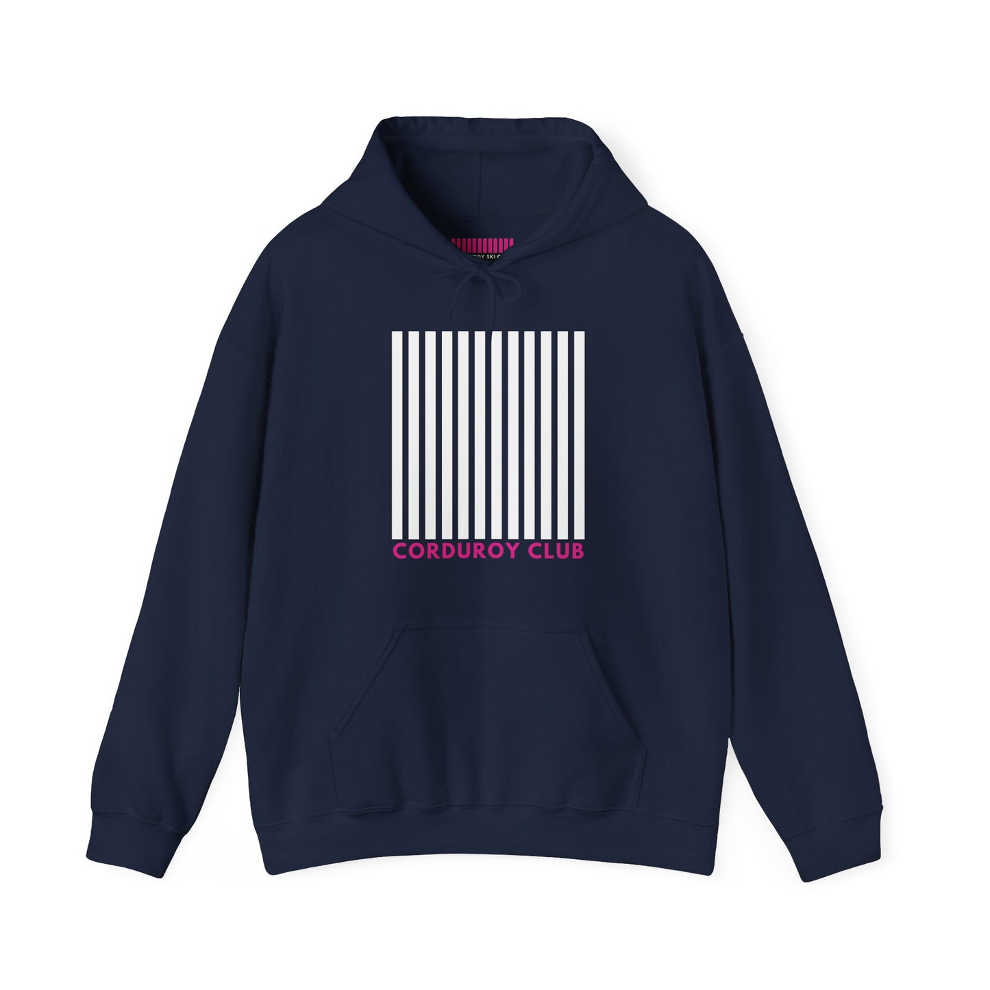 Corduroy Club White Logo Hoodie Sweatshirt