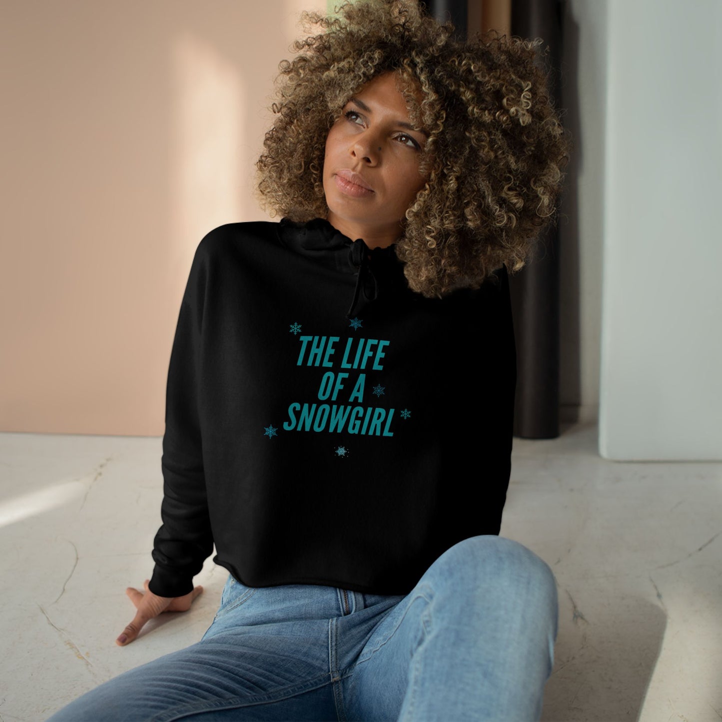 The Life of a Snowgirl Crop Hoodie