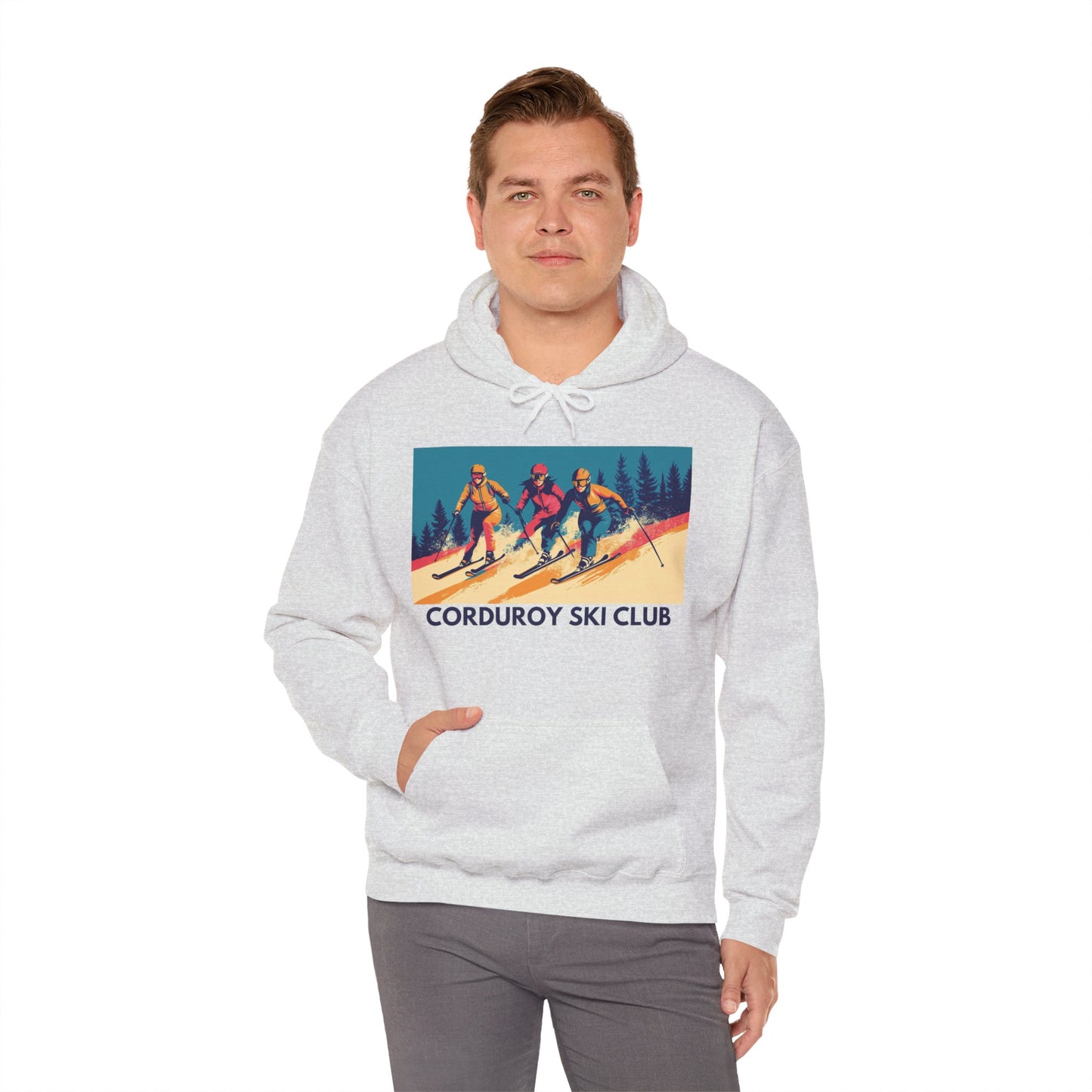 Three Skiers Hoodie Sweatshirt