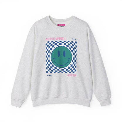 Après Vibes Aspen Smiley Face Crewneck Sweatshirt