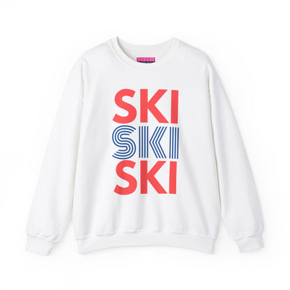 SKI SKI SKI Red & Blue Crewneck Sweatshirt