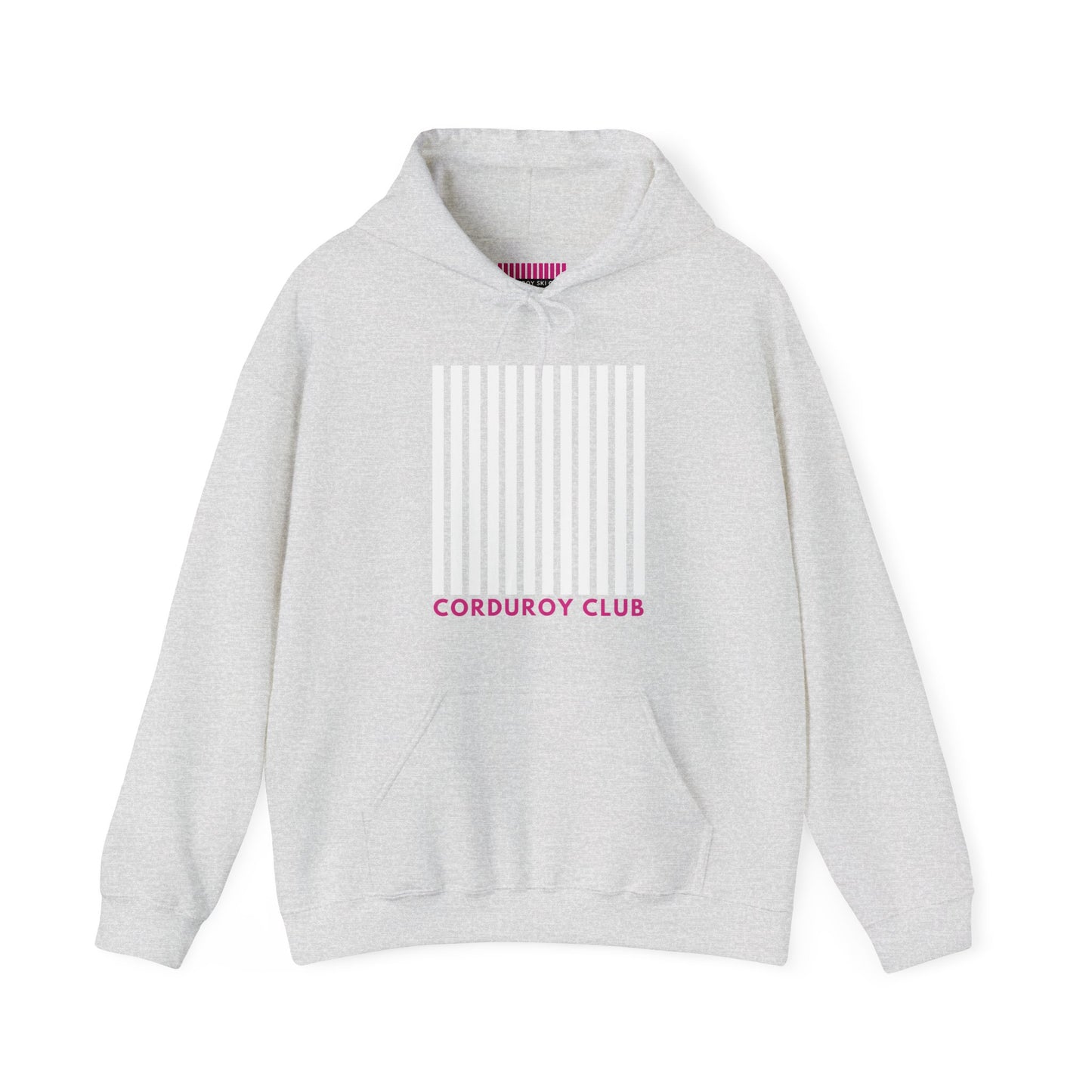 Corduroy Club White Logo Hoodie Sweatshirt