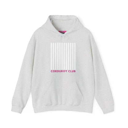 Corduroy Club White Logo Hoodie Sweatshirt